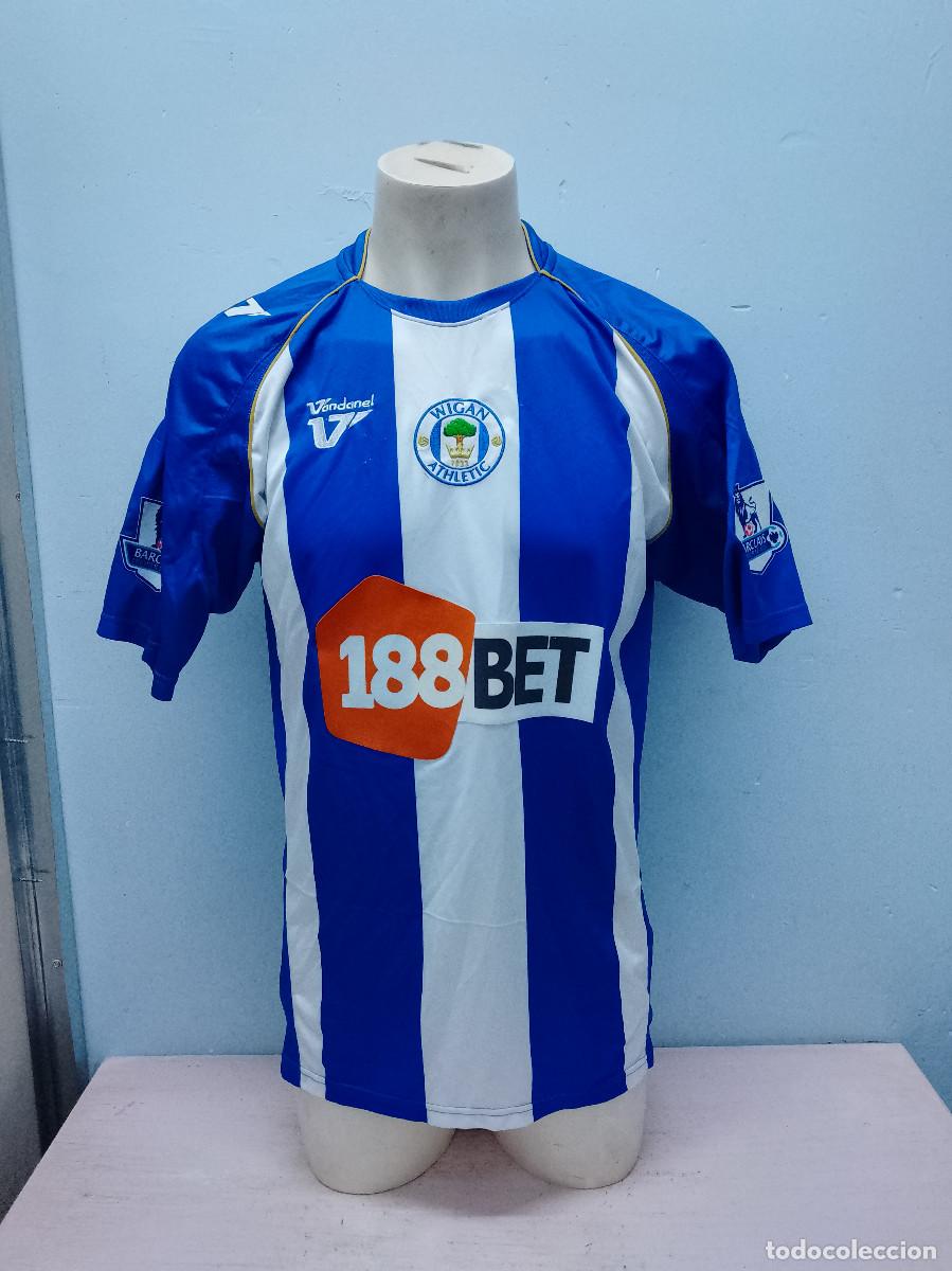 Coleccionismo deportivo: Mohamed Diam&eacute; Wigan Athletic Senegal football shirt match worn camiseta futbol L