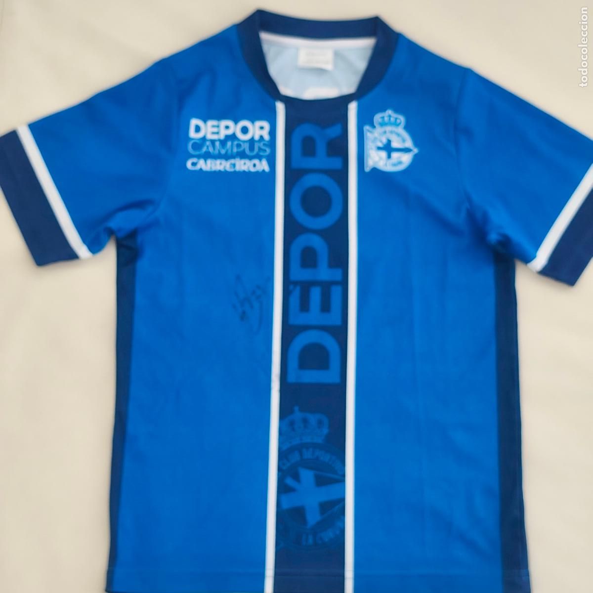 Coleccionismo deportivo: Camiseta JUEGO-CAMPUS DEPOR CABREIRO&Aacute;- Deportivo Coru&ntilde;a con aut&oacute;grafos de futbolistas ?