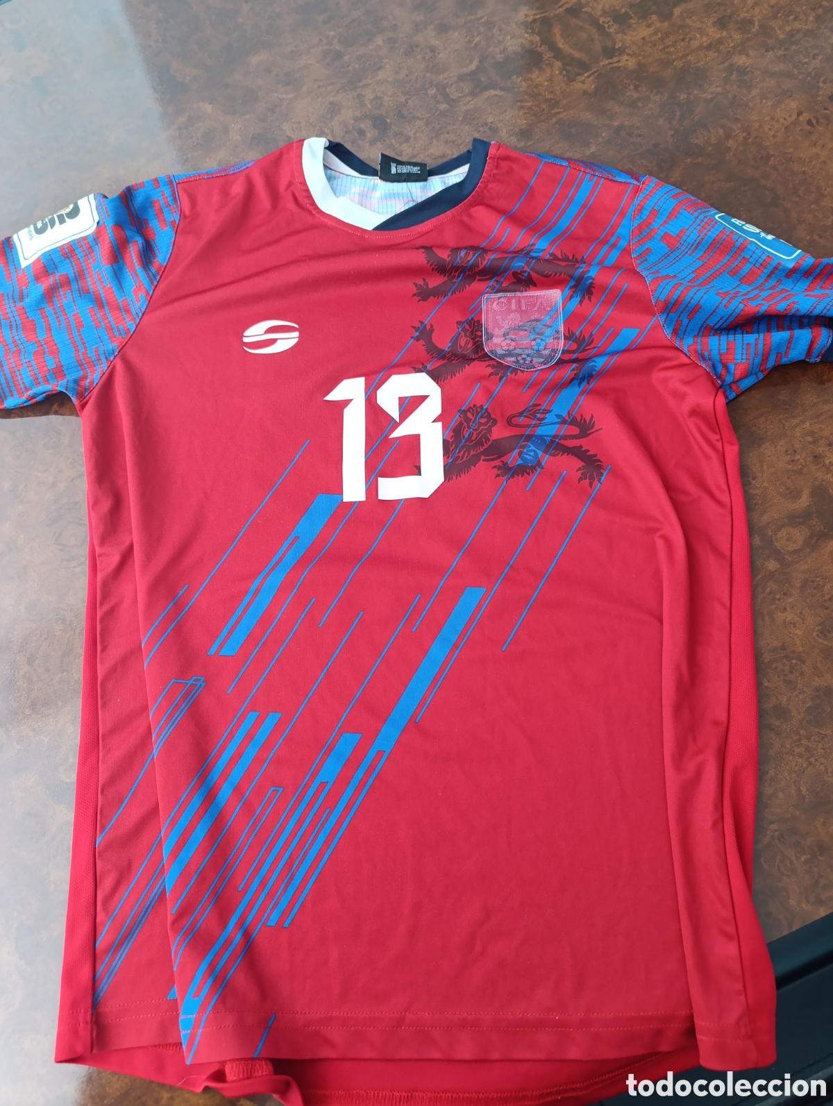 Coleccionismo deportivo: Camiseta matchworn Selecci&oacute;n Islas Caim&aacute;n
