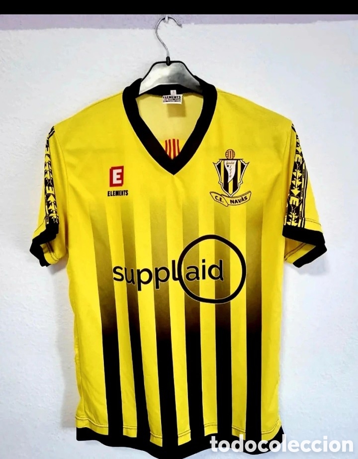 Coleccionismo deportivo: Camiseta CE Navas catal&aacute;n vintage L Elements
