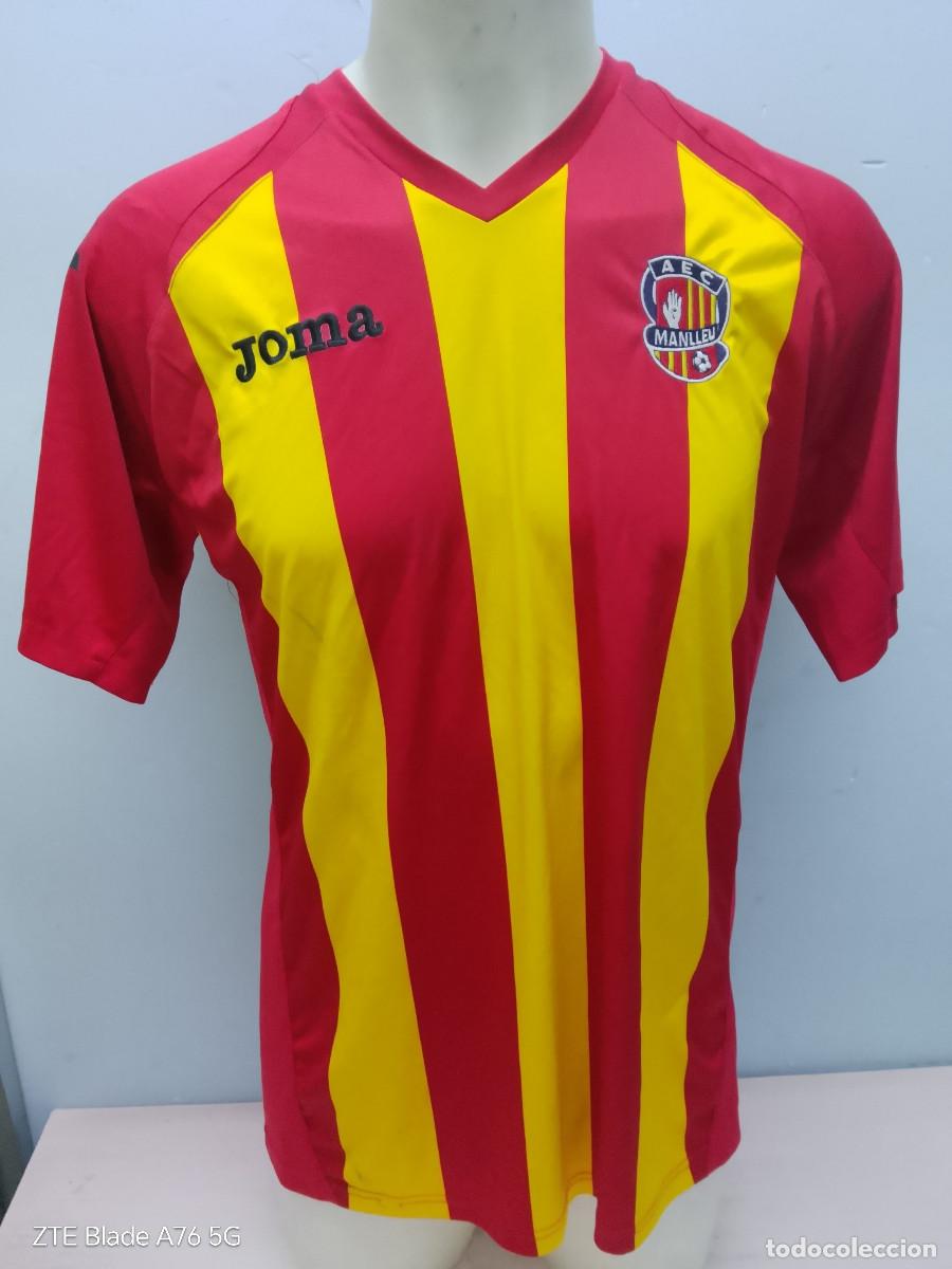 Coleccionismo deportivo: AEC Manlleu Catalunya senyera camiseta futbol football shirt L 57cts