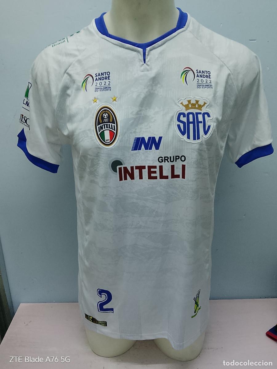 Coleccionismo deportivo: Santo Andr&eacute; Intelli Brasil Gustavinho match worn signed camiseta futbol football shirt xl