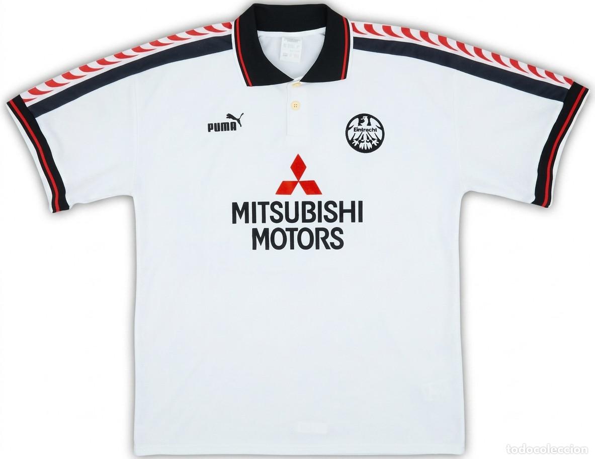 Coleccionismo deportivo: Camiseta Eintracht Frankfurt 1996-1998 Puma Mitsubishi Motors Blanca Futbol Original