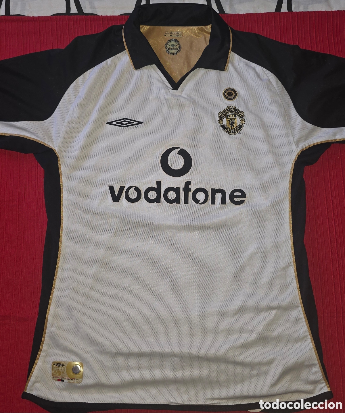 Coleccionismo deportivo: Camiseta Manchester United 01/02 Beckham Talla L