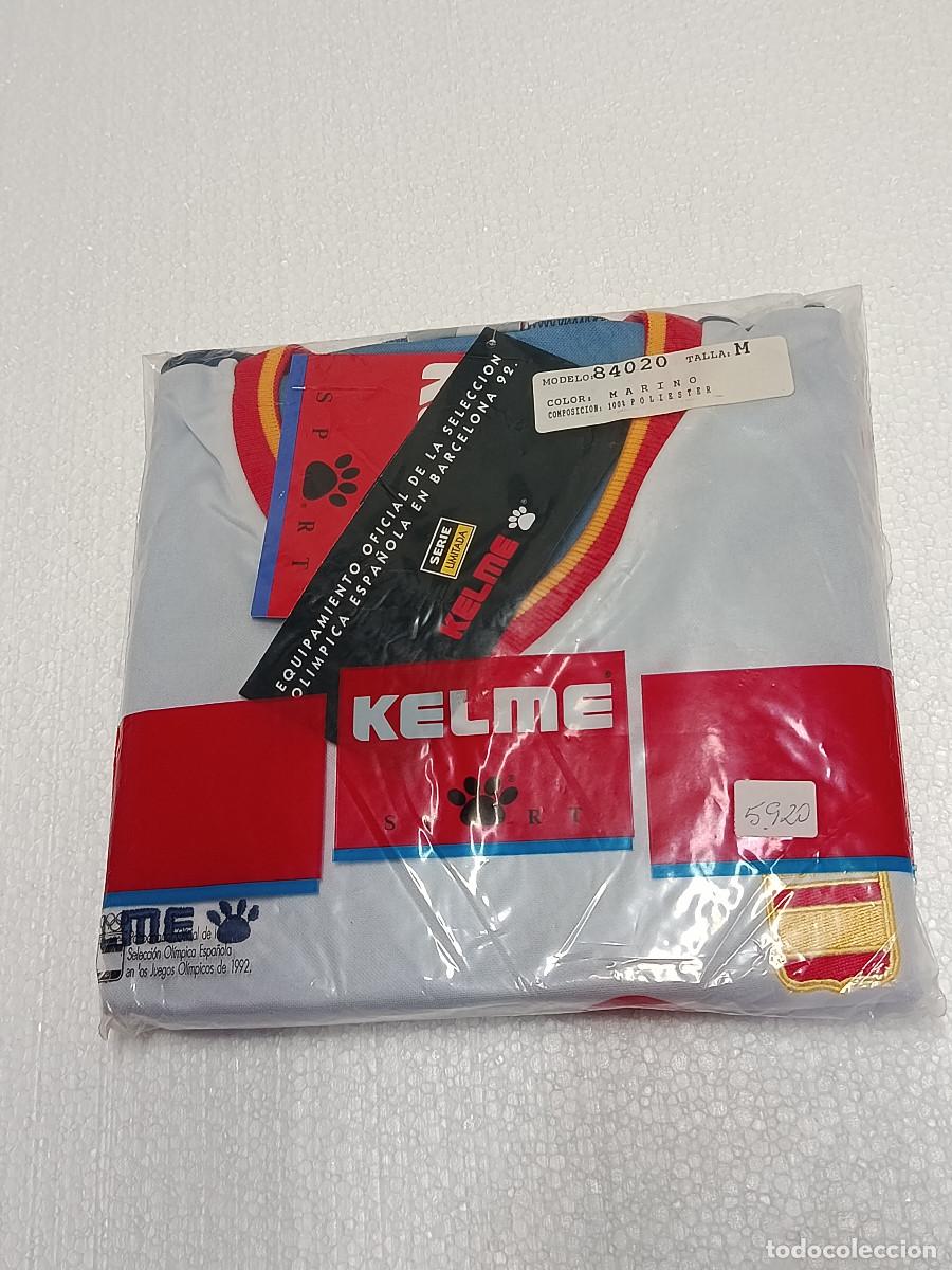Coleccionismo deportivo: CAMISETA ESPA&Ntilde;A BALONMANO JJ OO 1992 BARCELONA. KELME ORIGINAL. T-M. SIN ESTRENAR CON ETIQUETAS.