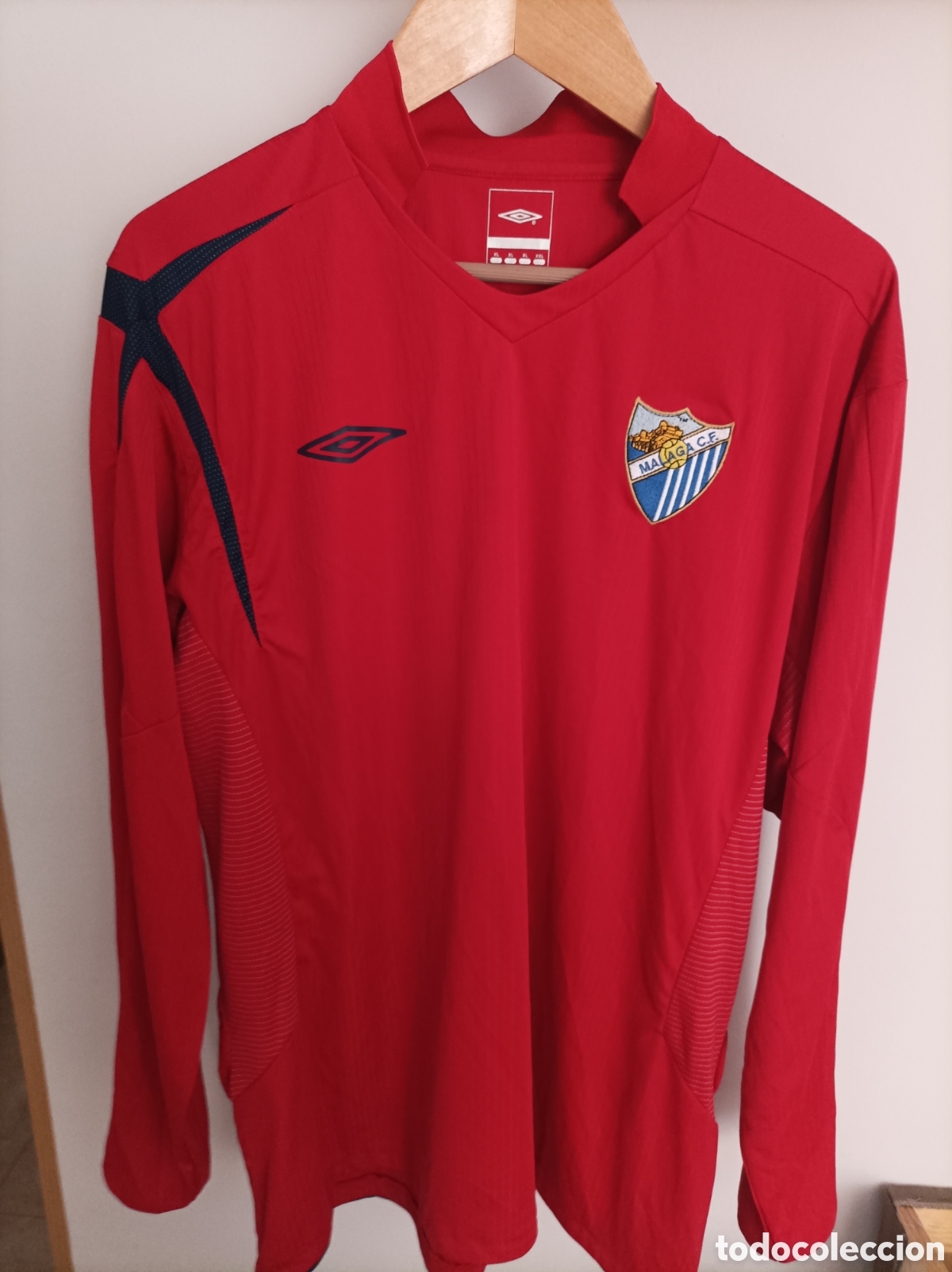 Coleccionismo deportivo: Camiseta oficial futbol M&aacute;laga cf portero 2009-10 Umbro Talle XL