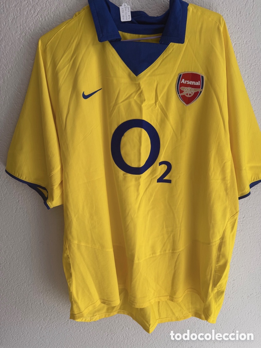 Coleccionismo deportivo: Arsenal 2003/04 Nike Away Shirt &ndash; Invincibles &ndash; O2 &ndash; XL &ndash; Original Vintage