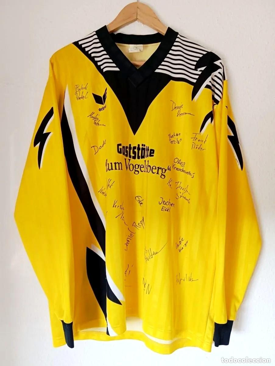 Coleccionismo deportivo: Camiseta Portero Vintage Erima Anos 90 Alemania Firmada SG Eschenrod Retro Football Jersey L XL