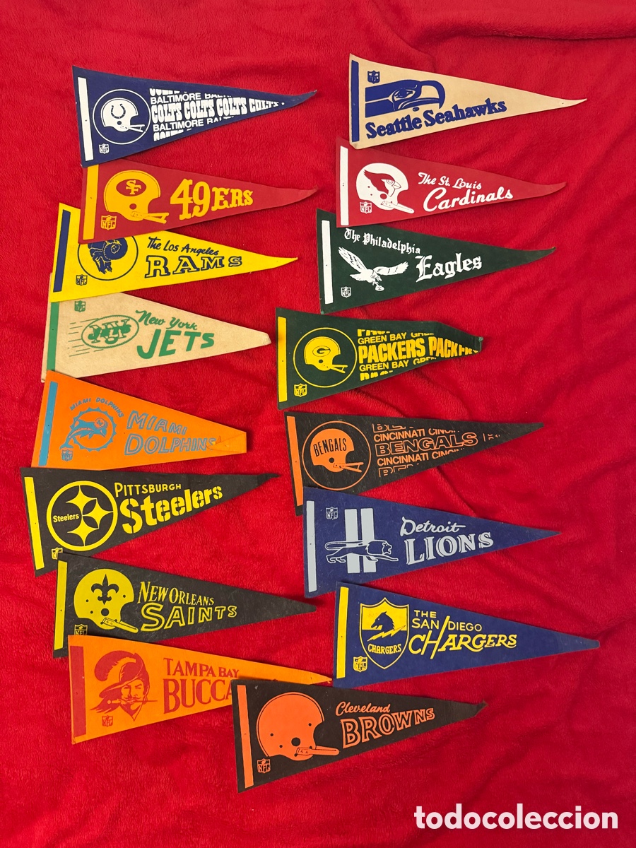 Coleccionismo deportivo: Banderines NFL Vintage Colecci&oacute;n