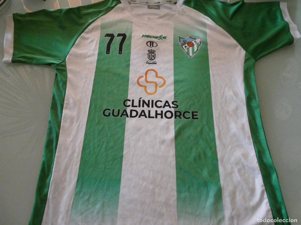 Coleccionismo deportivo: CAMISETA DE F&Uacute;TBOL MODESTO MALAGUE&Ntilde;O. ATL&Eacute;TICO ESTACI&Oacute;N C&Aacute;RTAMA. M&Aacute;LAGA. TALLA L. 150GR