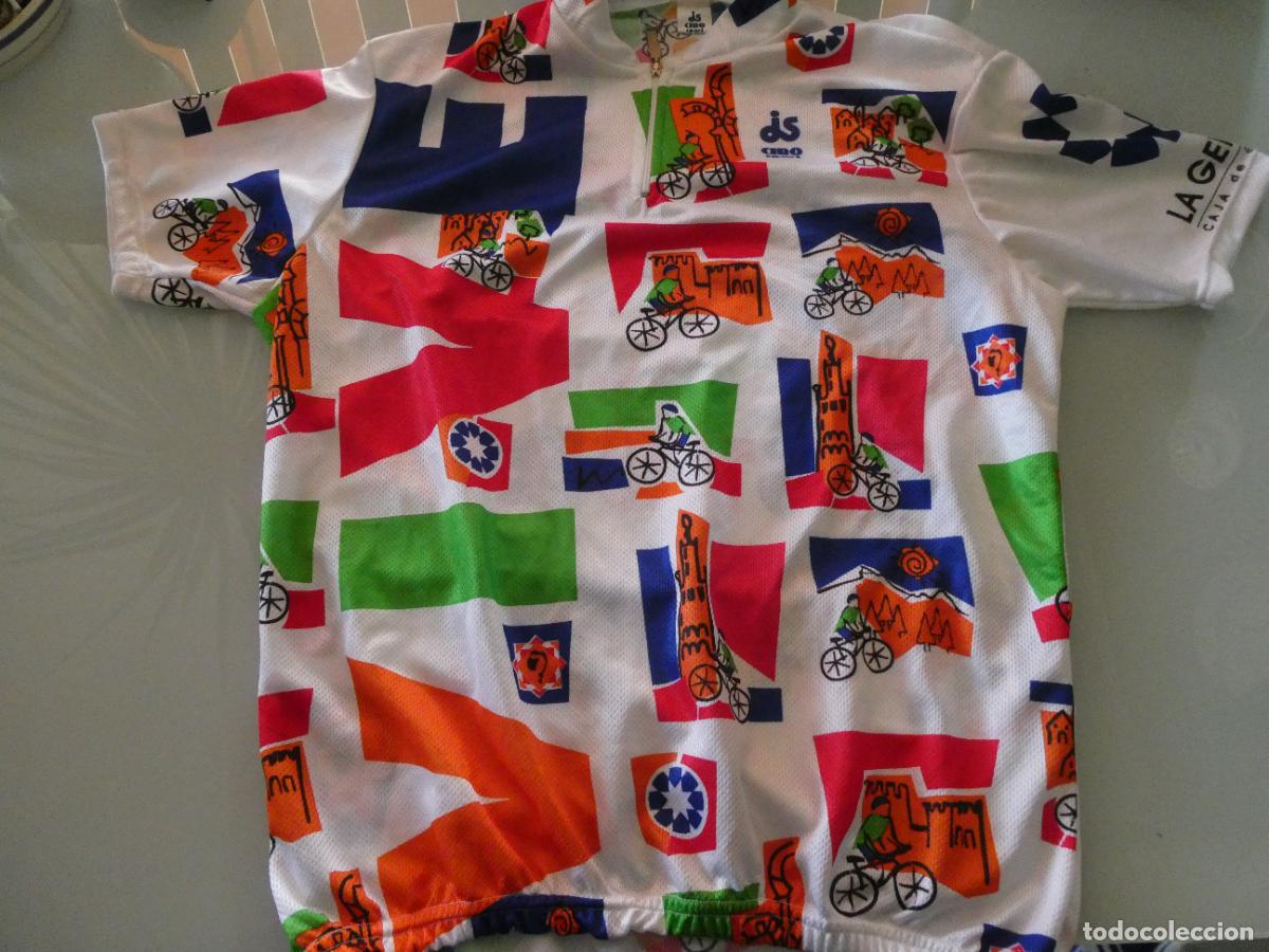 Coleccionismo deportivo: MAILLOT CICLISMO CAJA GENERAL GRANADA VIVE HISTORIA. SIERRA NEVADA, ALHAMBRA. TALLA L. 150GR