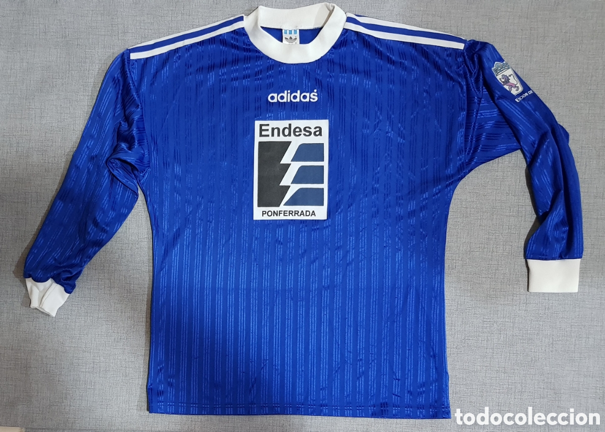 Coleccionismo deportivo: CAMISETA ADIDAS MANGA LARGA CLUB F&Uacute;TBOL ENDESA PONFERRADA FILIAL PONFERRADINA &rdquo;B&rdquo; TALLA L DORSAL 5