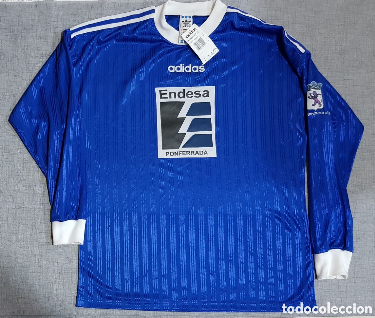 Coleccionismo deportivo: CAMISETA ADIDAS MANGA LARGA CLUB F&Uacute;TBOL ENDESA PONFERRADA FILIAL PONFERRADINA B TALLA L CON ETIQUETA