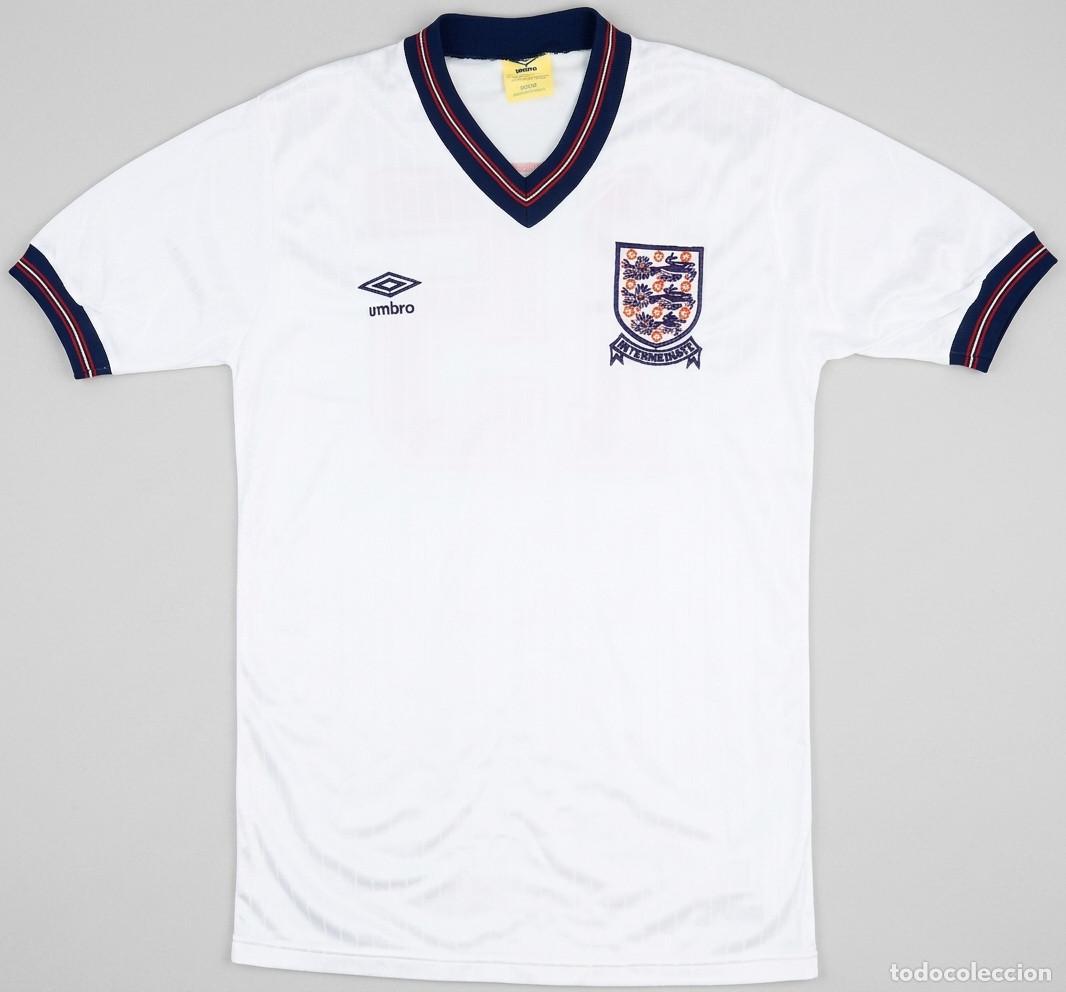 Colecionismo desportivo: Umbro England 1970s 1980s Intermediate Home Jersey National Team Soccer Shirt