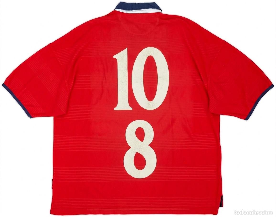 Coleccionismo deportivo: Umbro England 1996 1998 Away Jersey #8 Gascoigne National Team Soccer Shirt