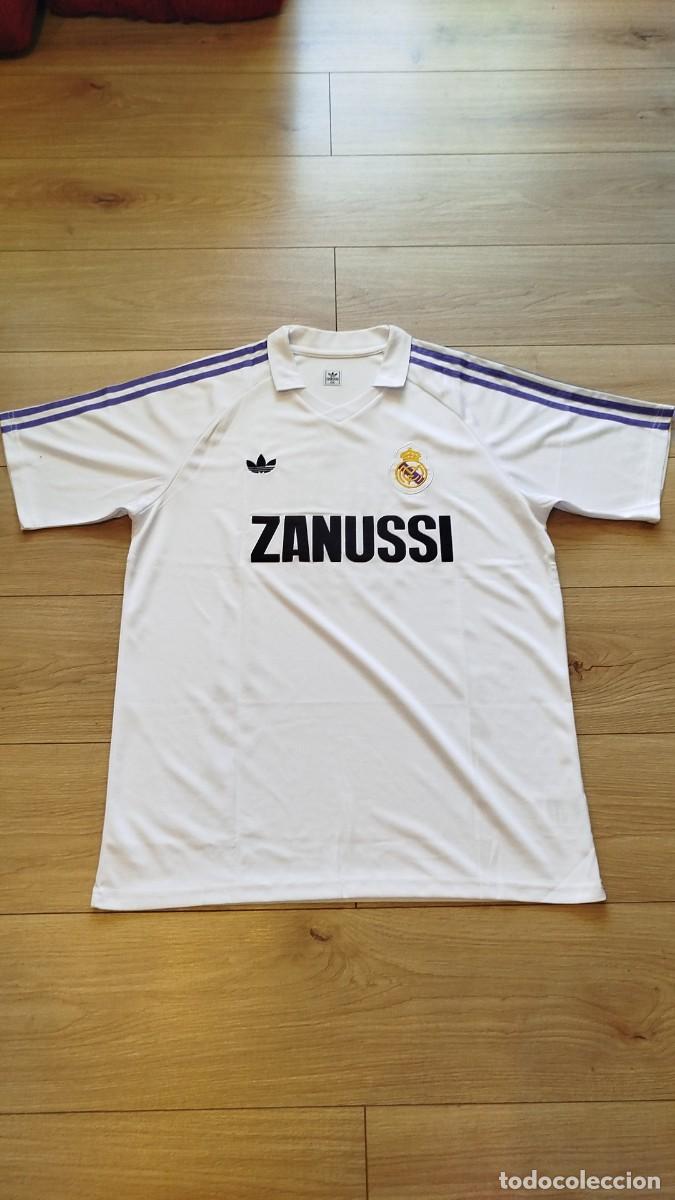 Coleccionismo deportivo: Camiseta Real Madrid, a&ntilde;os 80 - Talla XXL