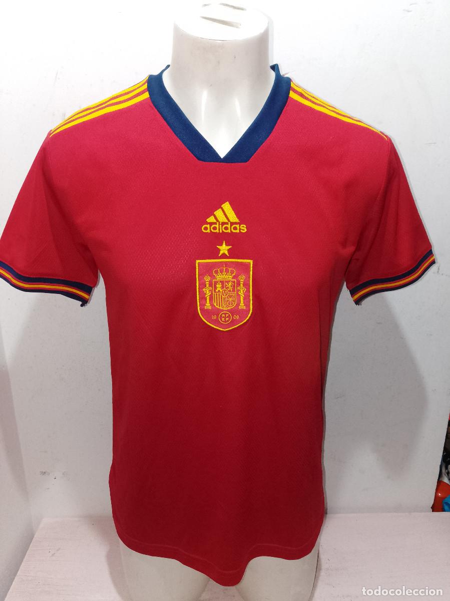 Coleccionismo deportivo: Espa&ntilde;a Spain camiseta futbol seleccion football shirt M 54cts