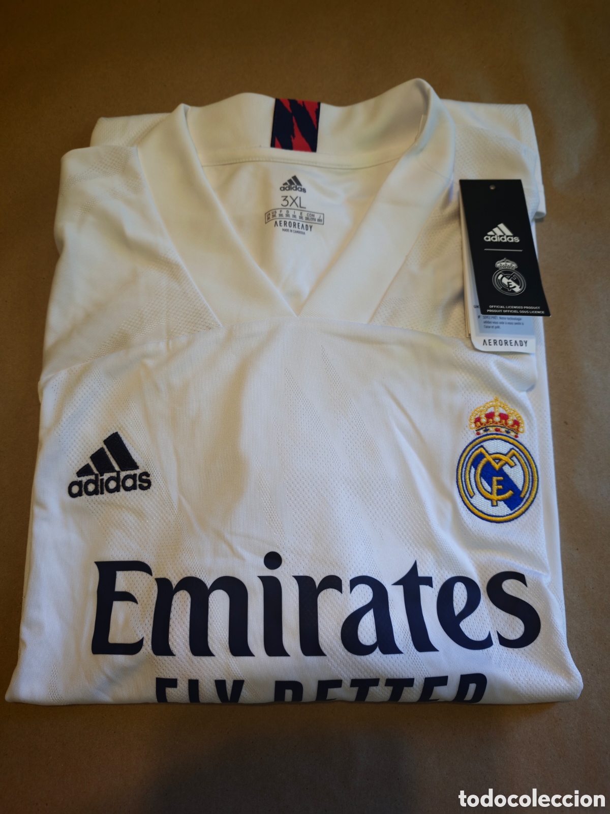 Coleccionismo deportivo: Camiseta Oficial Real Madrid Temporada 2020/21 Talla 3XL