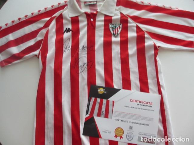 Coleccionismo deportivo: Camiseta Athletic Bilbao Julen Guerrero Firmada
