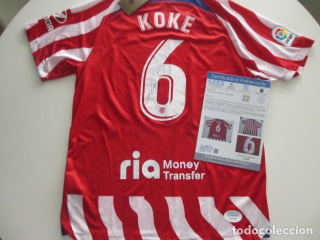 Coleccionismo deportivo: Koke camiseta Atl&eacute;tico de Madrid firmada y certificada