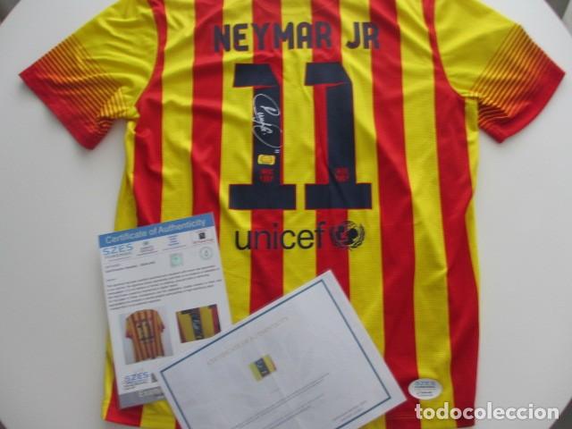 Coleccionismo deportivo: Neymar Jr camiseta FC Barcelona firmada y certificada