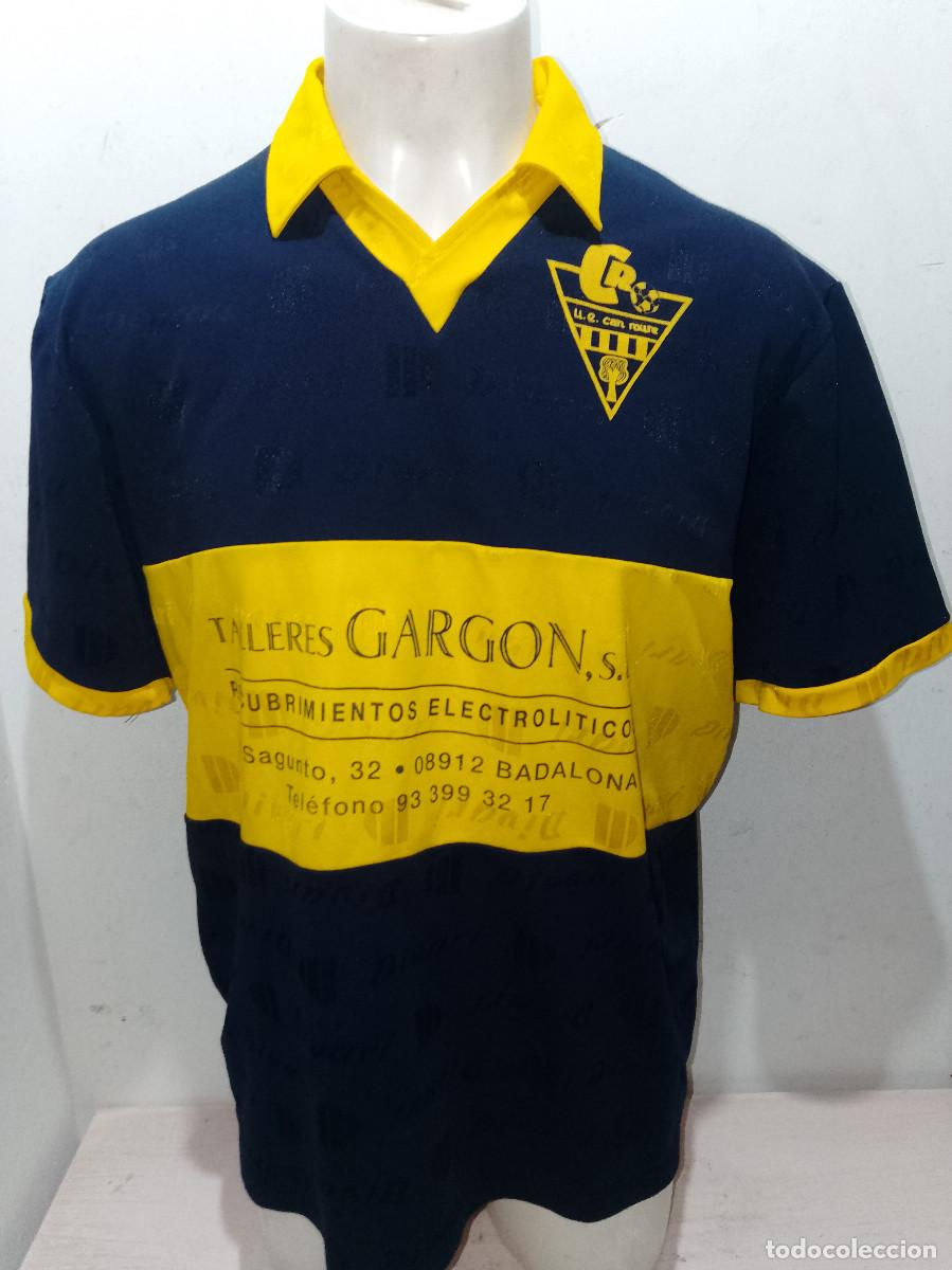 Coleccionismo deportivo: UE Can Roure Can Roure Lli&ccedil;&agrave; d'Amunt Matadepera vintage camiseta futbol catalunya L 60cts