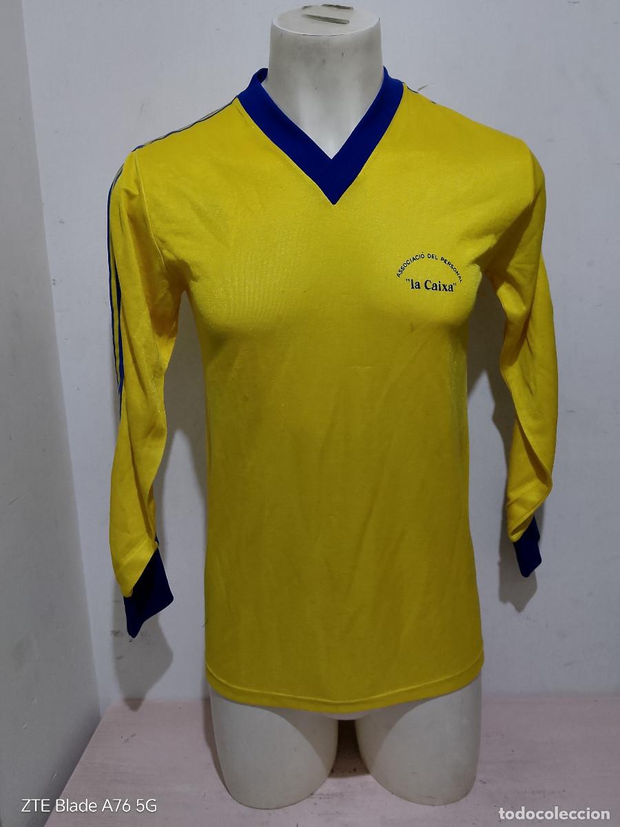 Coleccionismo deportivo: 1980 La Caixa Caixabank liga futbol bancos equipo vintage bank team camiseta M 52ct