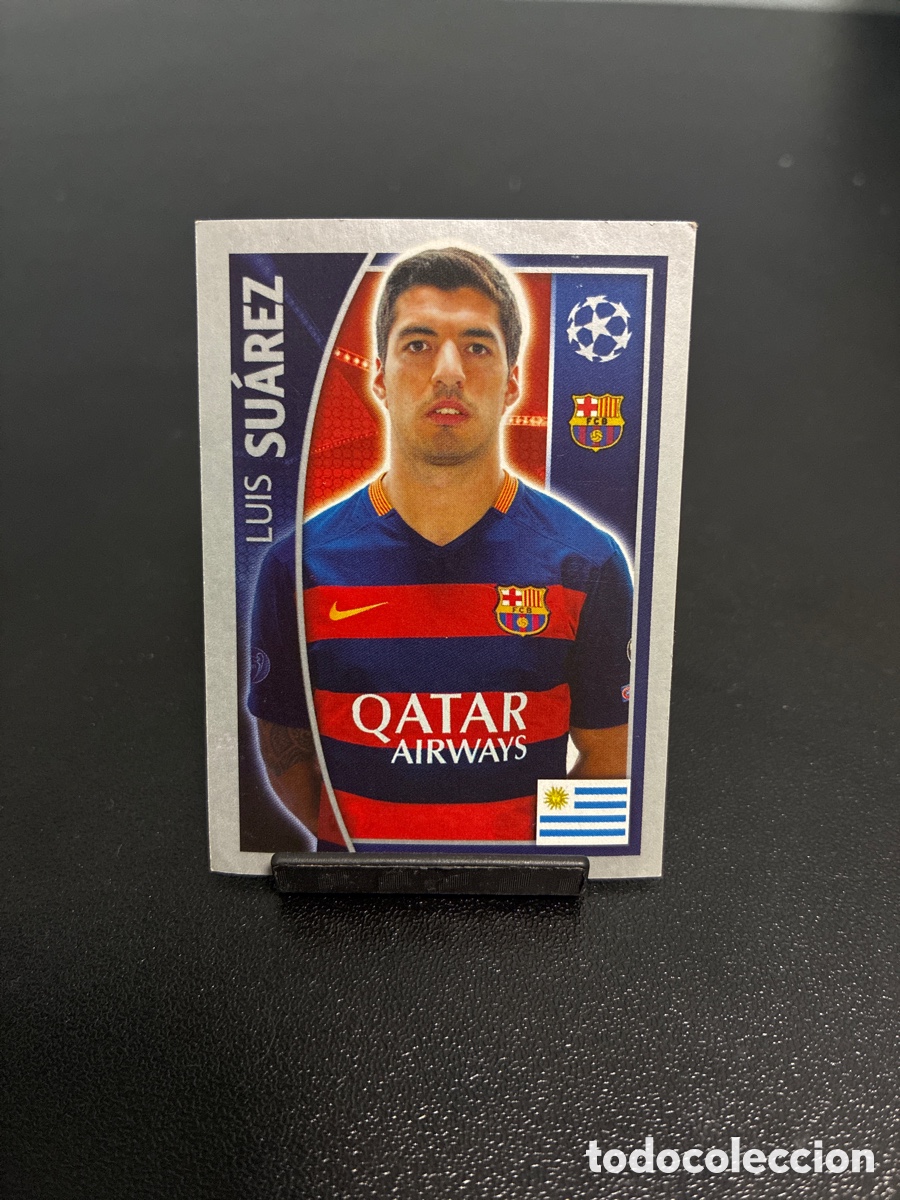 Coleccionismo deportivo: ⚽ Sticker Luis Su&aacute;rez #315 &ndash; Topps UEFA Champions League 2015-2016
