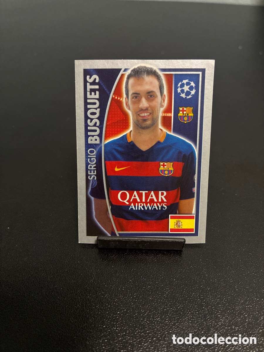 Coleccionismo deportivo: ⚽ Sticker Sergio Busquets #313 &ndash; Topps UEFA Champions League 2015-2016