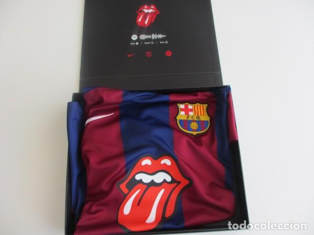 Coleccionismo deportivo: Camiseta FC Barcelona edici&oacute;n Rolling Stones