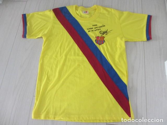 Coleccionismo deportivo: Quini, camiseta FC Barcelona firmada y certificada