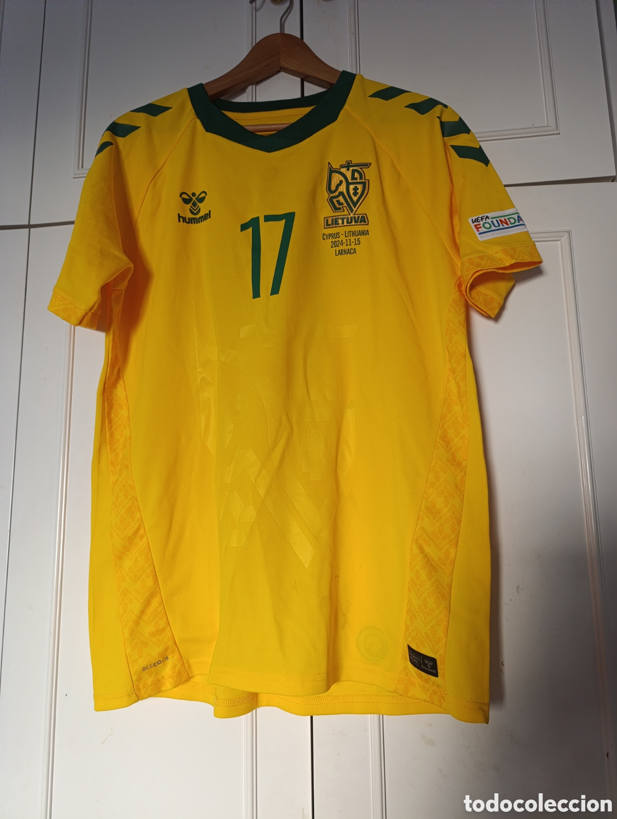 Coleccionismo deportivo: Camiseta matchworn Selecci&oacute;n de Lituania