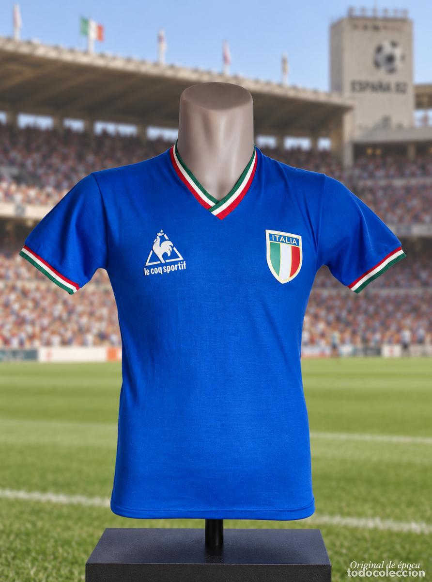 Coleccionismo deportivo: (F-260900)CAMISETA SELECCION ITALIANA MUNDIAL 82 N&ordm;20 PAOLO ROSSI MARCA LE COQ SPORTIF (VINTAGE)