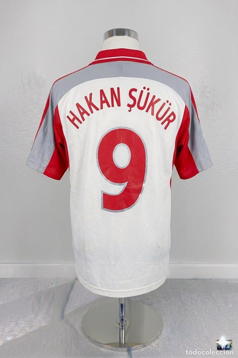 Coleccionismo deportivo: Match Worn Camiseta Turqu&iacute;a Jersey Eurocopa 2000 &ndash; #9 Hakan Ş&uuml;k&uuml;r &ndash; Adidas XL