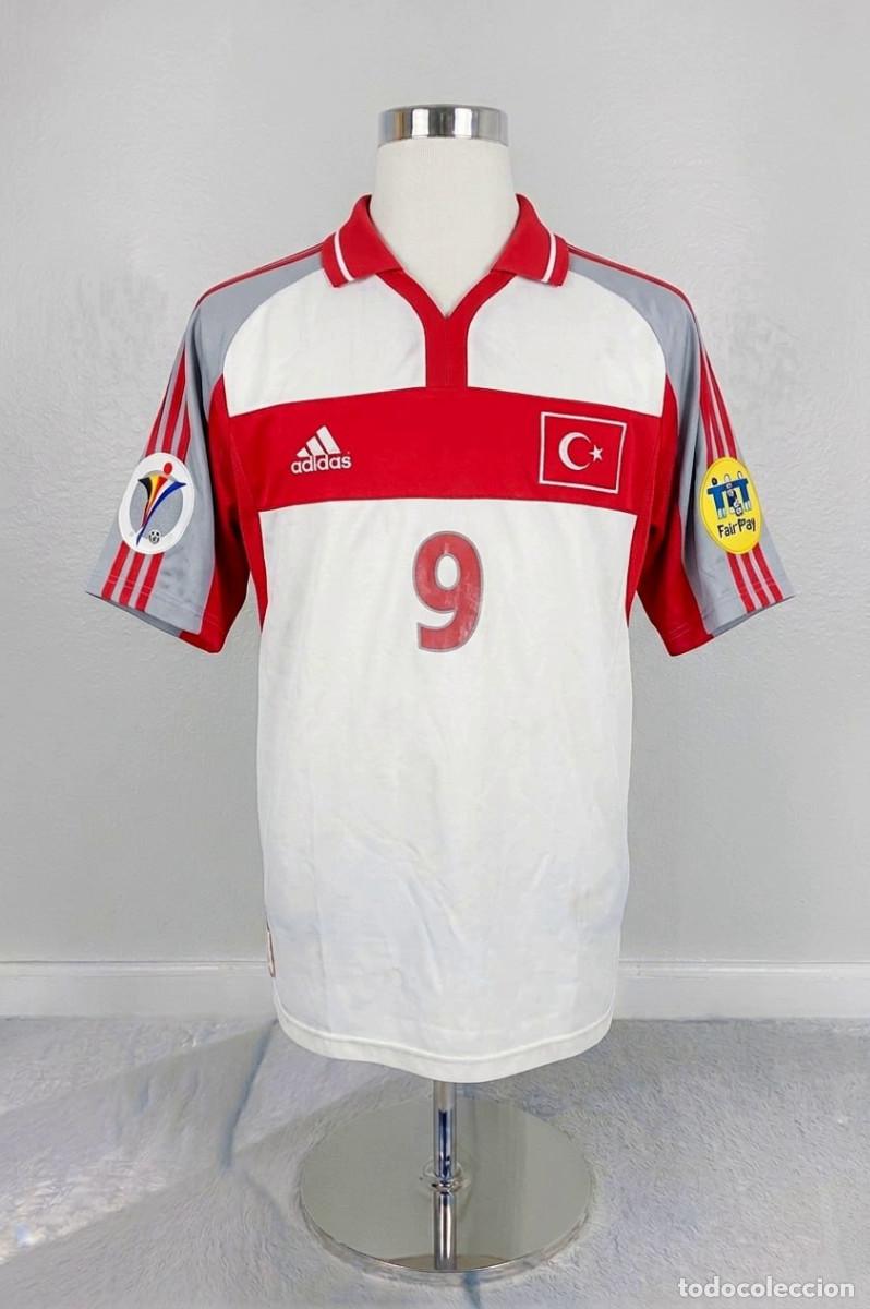 Coleccionismo deportivo: Match Worn Camiseta Turqu&iacute;a Jersey Eurocopa 2000 &ndash; #9 Hakan Ş&uuml;k&uuml;r &ndash; Adidas XL