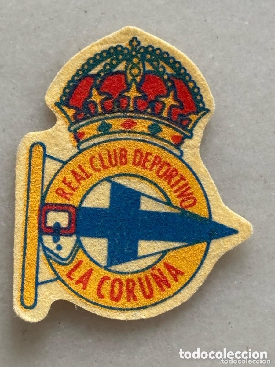 Sammelleidenschaft Sport: Escudo para camiseta de f&uacute;tbol deportivo de La Coru&ntilde;a a&ntilde;o 60 70