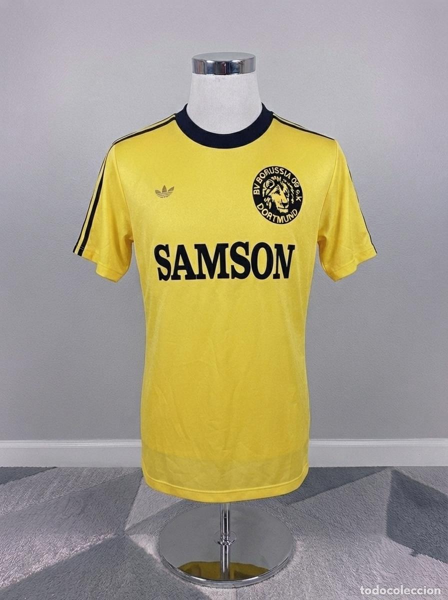 Coleccionismo deportivo: Match Worn Borussia Dortmund BVB Germany 1978 1980 &ndash; Camiseta Adidas Jersey 5/6 Samson #15