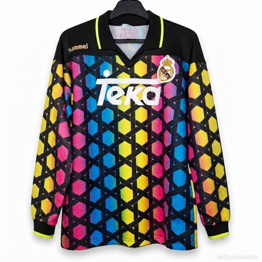 Coleccionismo deportivo: Real Madrid Spain C.F Vintage 1990&ndash;1992. Goalkeeper Jersey by Hummel Camiseta Paco Buyo XL