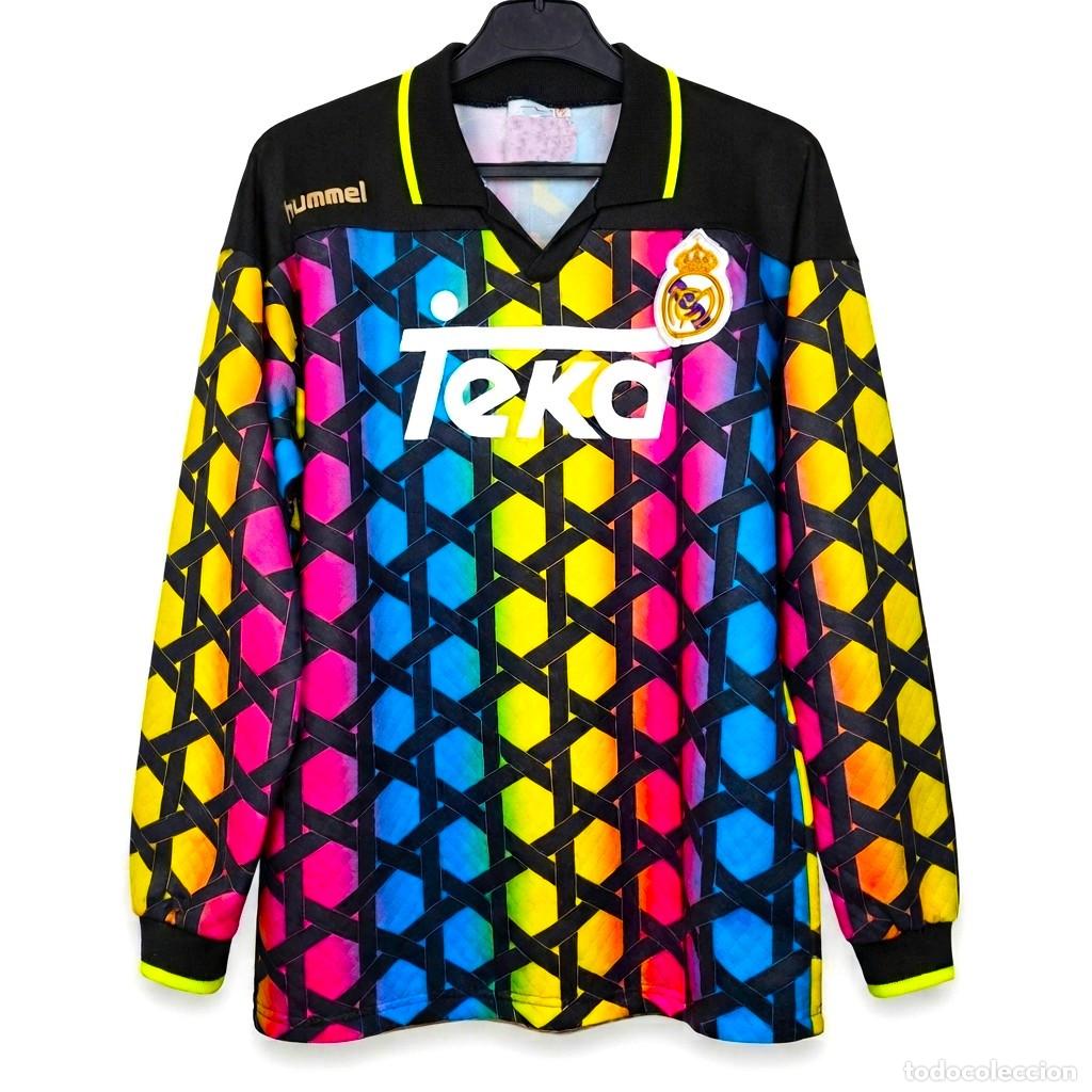 Coleccionismo deportivo: Real Madrid Spain C.F Vintage 1990&ndash;1992. Goalkeeper Jersey by Hummel Camiseta Paco Buyo XL