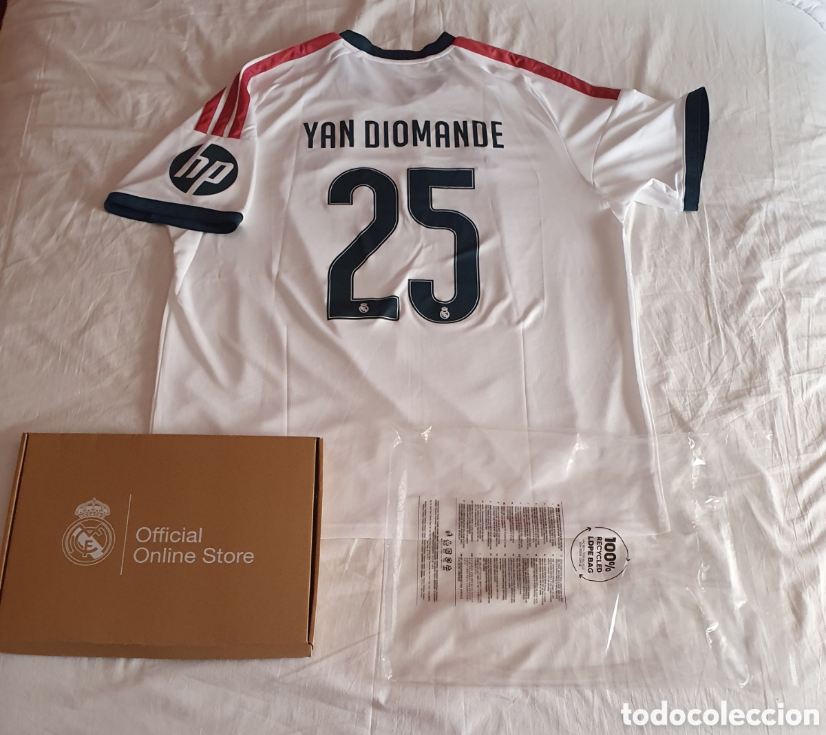 Coleccionismo deportivo: Camiseta primera equitaci&oacute;n Real Madrid 2026-2027. Yan Diomande. 25. 2XL