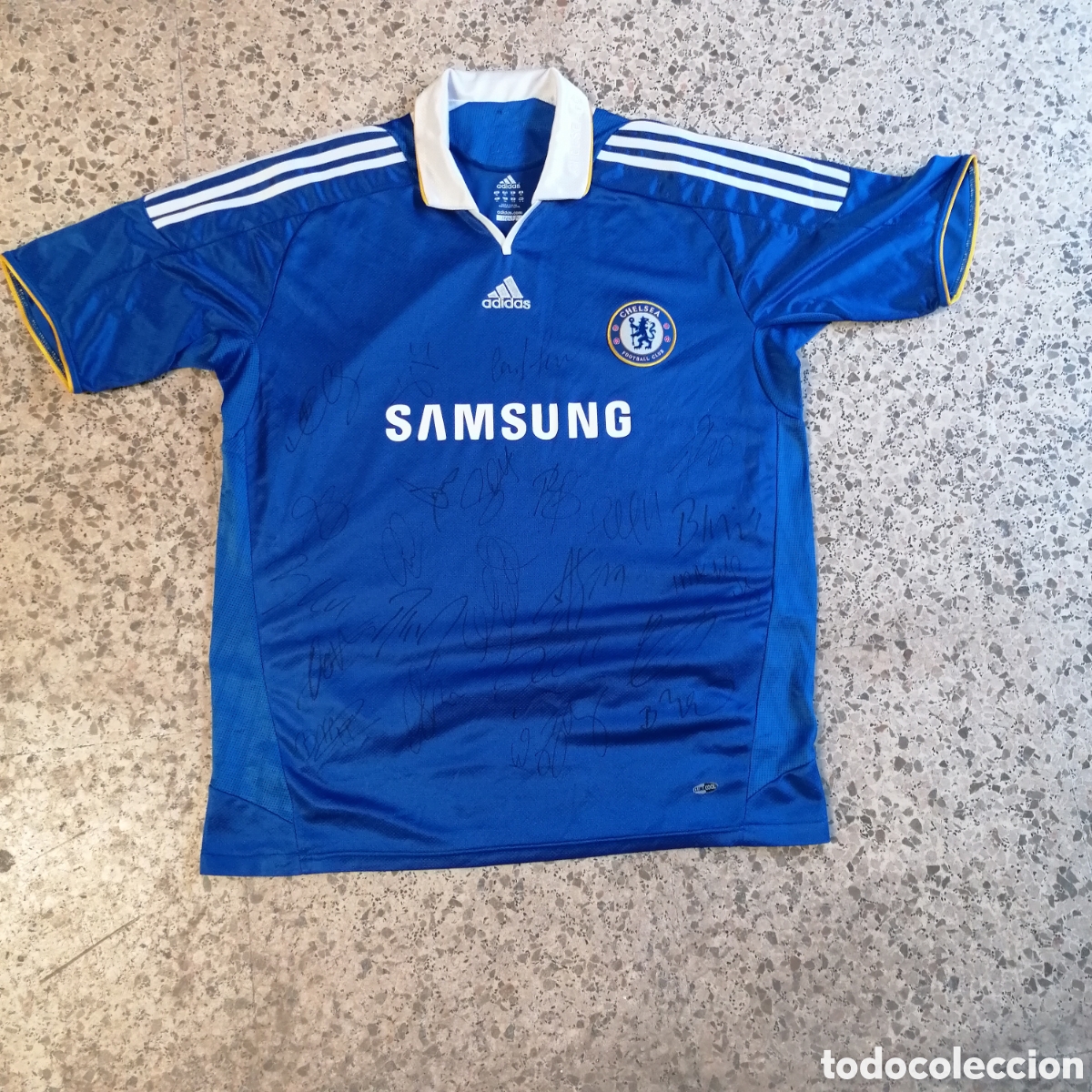 Coleccionismo deportivo: Camiseta f&uacute;tbol del Chelsea firmada
