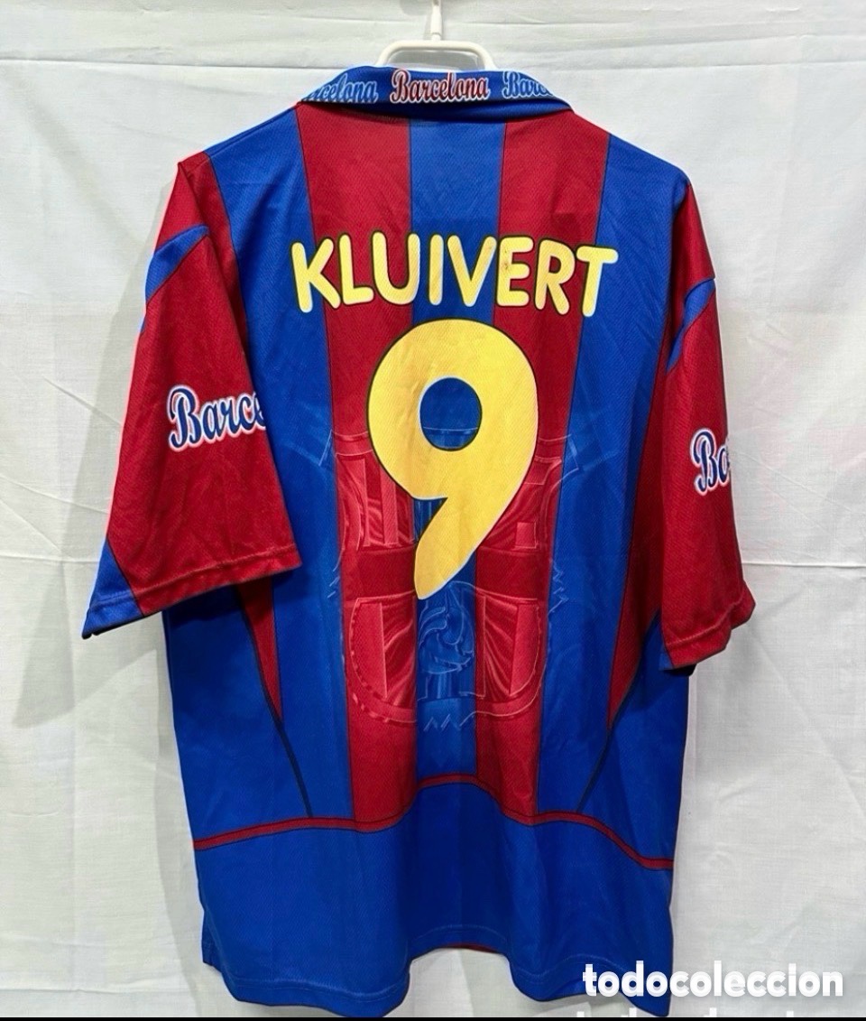 Coleccionismo deportivo: Antigua Camiseta De Futbol Bar&ccedil;a KLUIVERT N9 TALLA -XL-