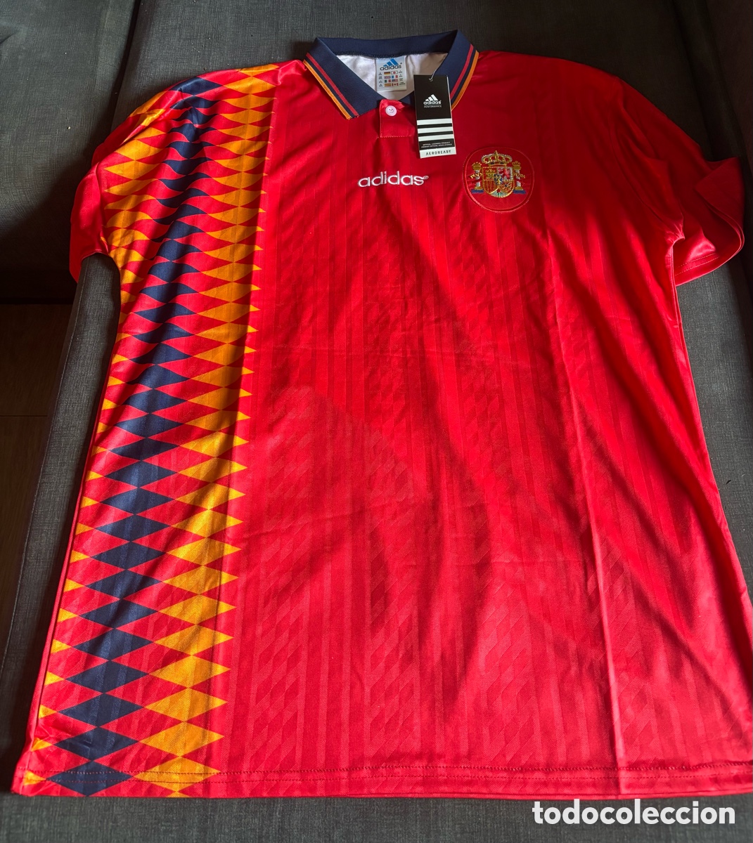Coleccionismo deportivo: Camiseta Espa&ntilde;a 1994 Retro Mundial USA - Adidas Talla 2XL XXL - Nueva