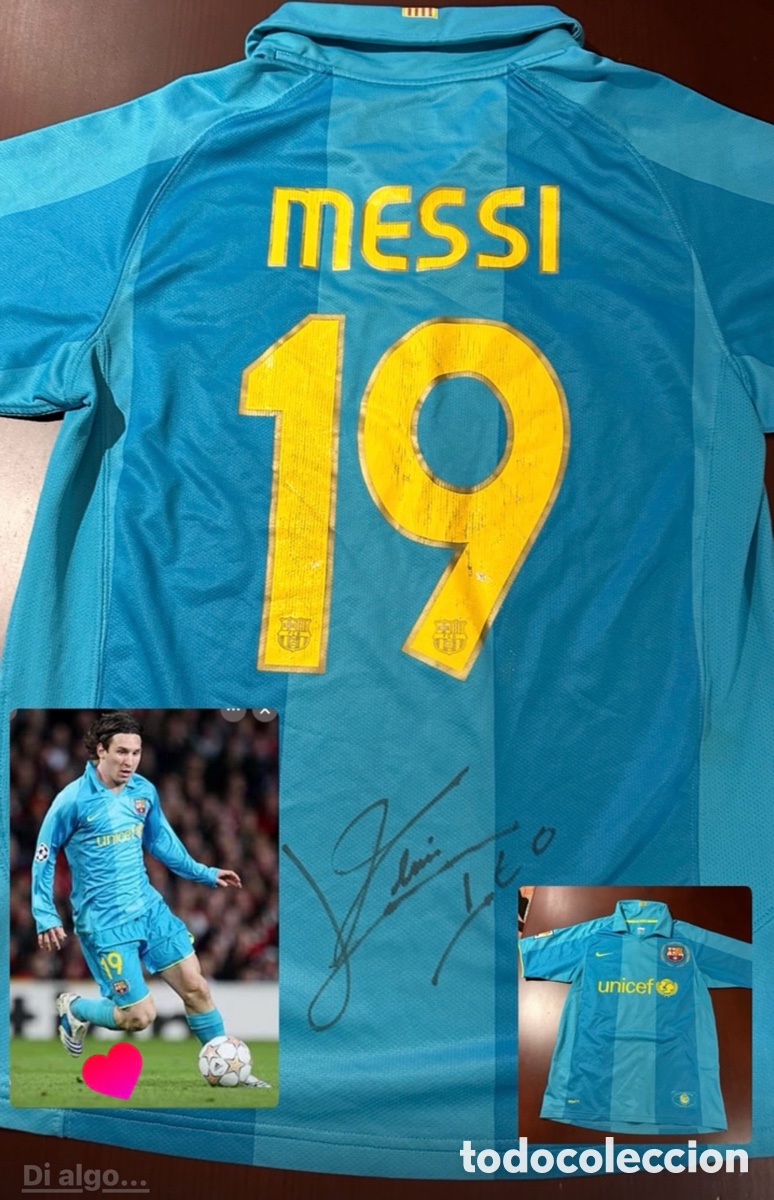Coleccionismo deportivo: Camiseta F.C. Barcelona firmada Messi