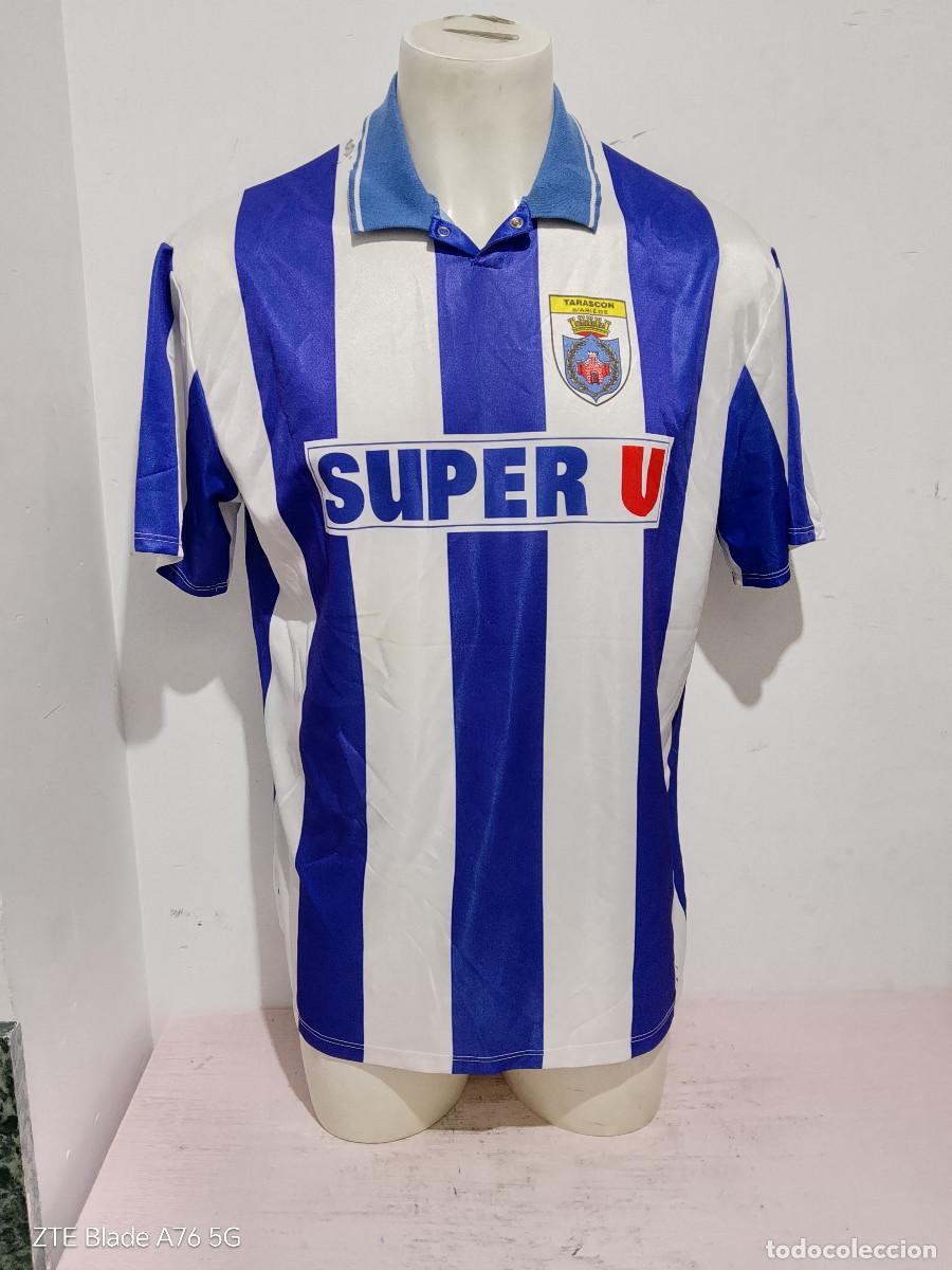 Coleccionismo deportivo: Tarascon-sur-Ari&egrave;ge 1990 match worn camiseta futbol football shir France maillot vintage xl 59cts