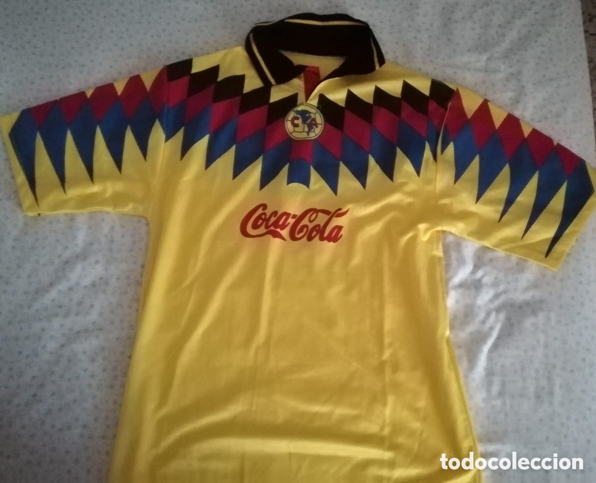 Colecionismo desportivo: Camiseta Club Am&eacute;rica 1995/1996 Local - Fran&ccedil;ois Omam-Biyik #9 - Talla M