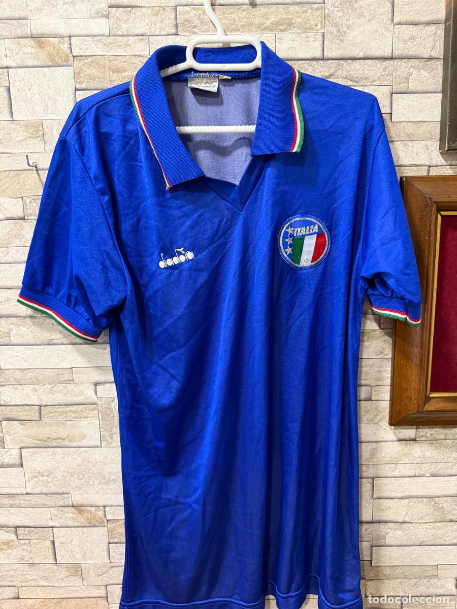 Coleccionismo deportivo: Antigua camiseta vintage selecci&oacute;n italiana