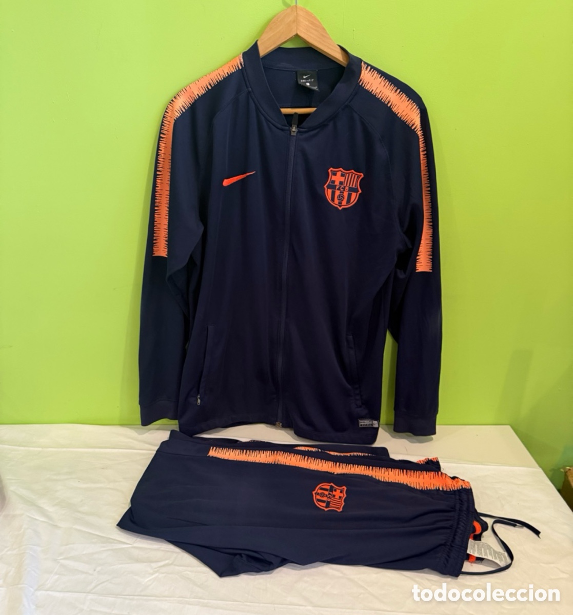 Coleccionismo deportivo: Ch&aacute;ndal FC Barcelona Nike Dry Squad 2017/18 Original &ndash; Chaqueta + Pantal&oacute;n Talla L