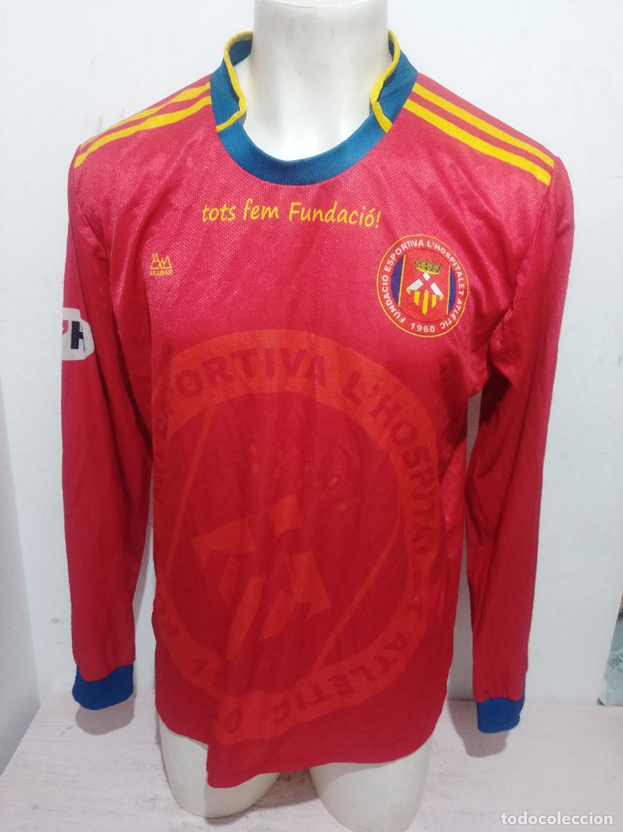 Coleccionismo deportivo: Fundacion Hospitalet Atletic camiseta futbol football shirt Barcelona L catalunya 58cts