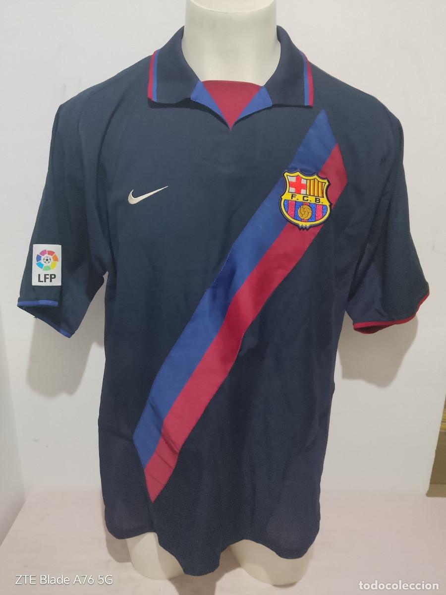 Coleccionismo deportivo: FC Barcelona 2002 away football shirt camiseta futbol L 60cts